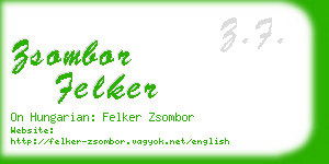 zsombor felker business card